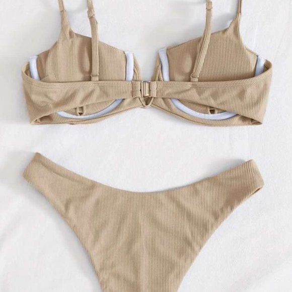 SHEIN tan spandex bikini - size M - Picture 4 of 5